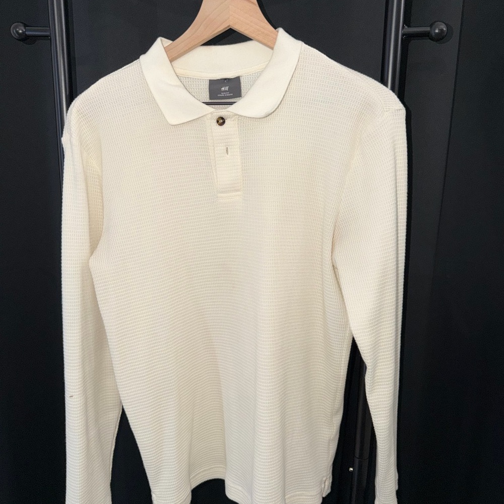 H&M Cream Long Sleeve Top